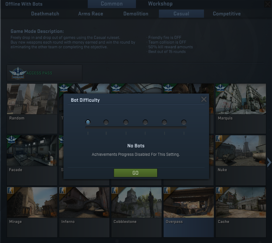 Server_Menu Server Menu - No Bots and Map Selection