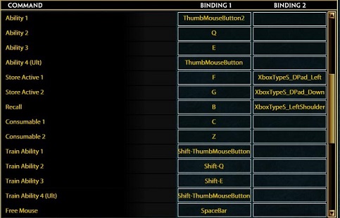 My Keybinds Keybinds for abilities and Leveling