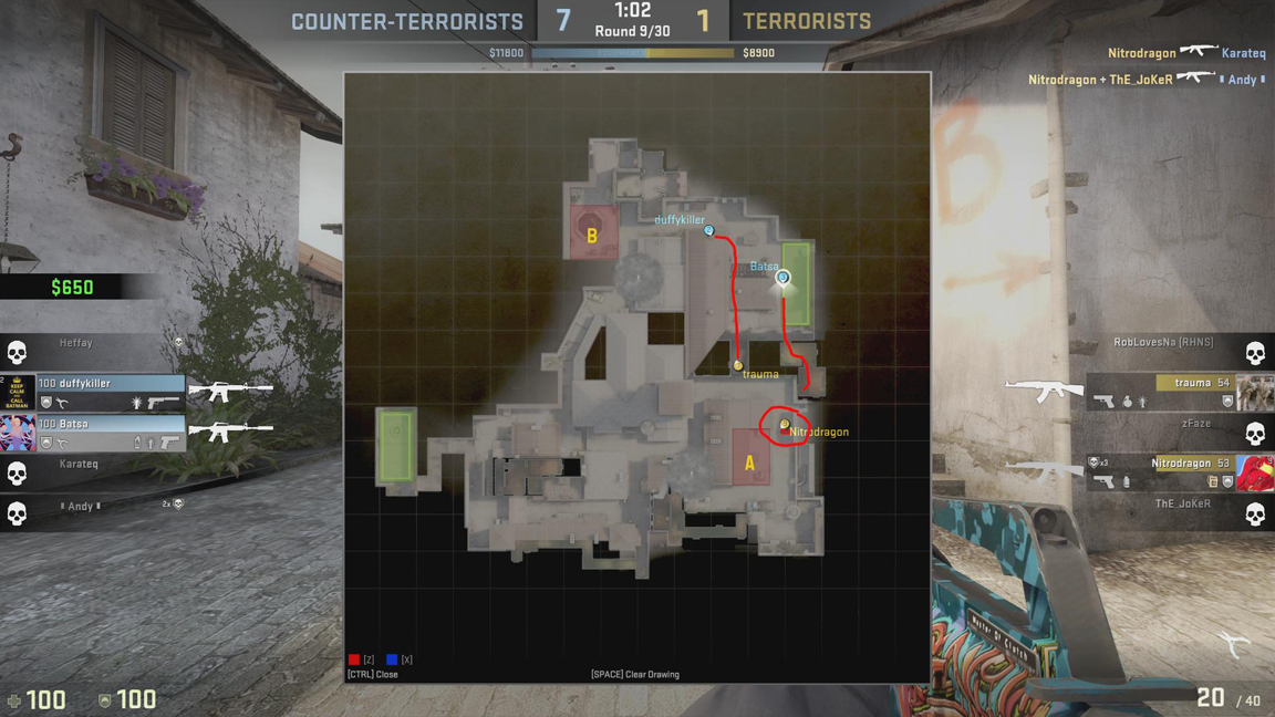 A situation in which a retake scenario should occur
