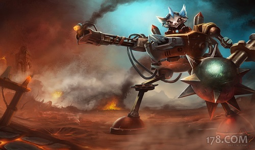Rumble and his Tools of Massive Destruction Credit goes to the chinese client splash art team