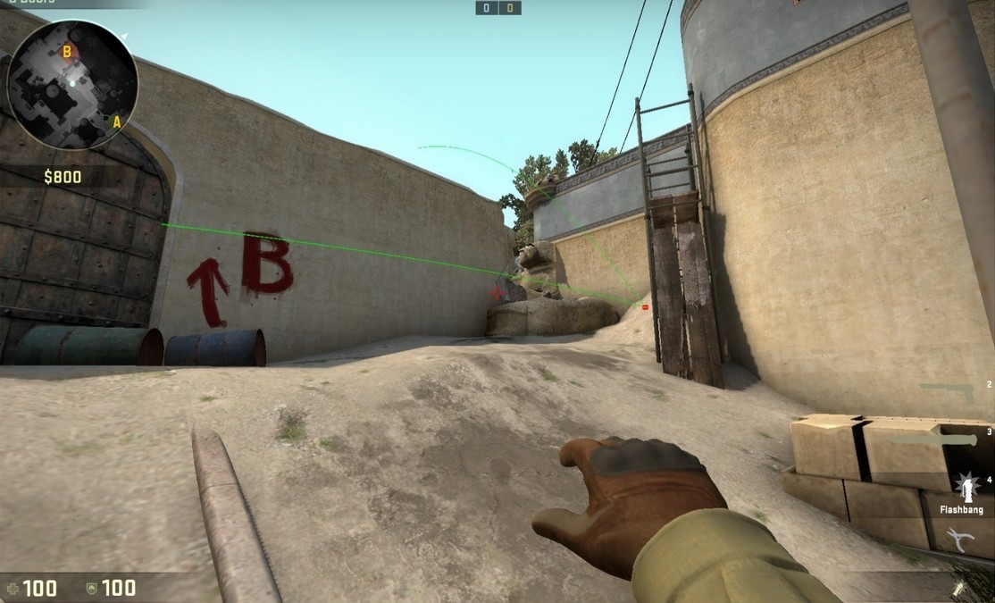 de_dust2 Pop Flash Guide