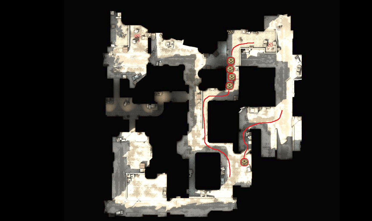 Two Simple Dust2 T-side Pistol Round Strategies
