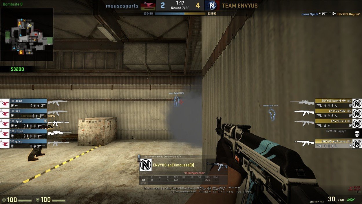 Default Strategies on T-side: Team EnVyUs on de_cache