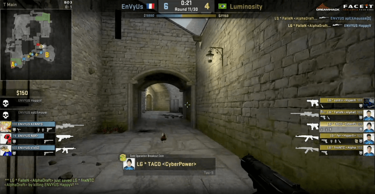 Analysing Luminosity's de_cbble B-Split