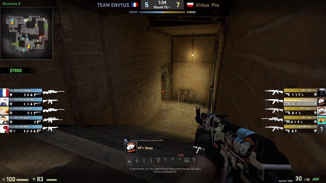 Default Strategies on T-side: Virtus.Pro on de_mirage