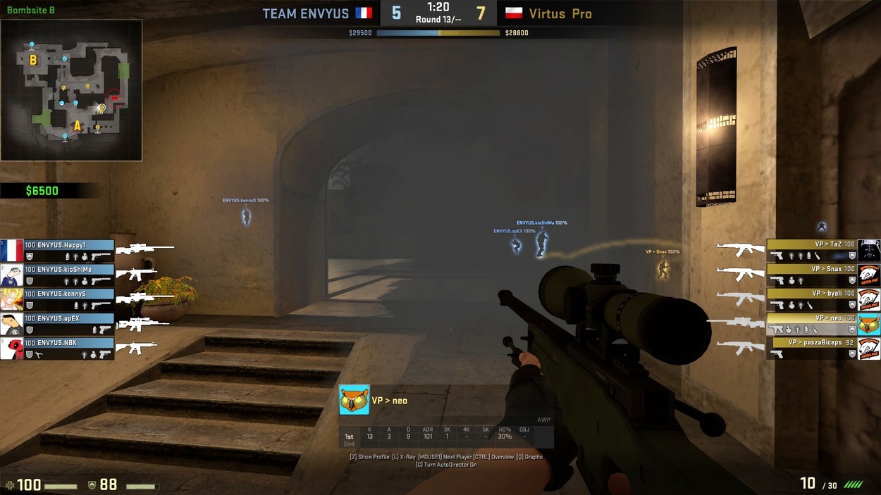 Default Strategies on T-side: Virtus.Pro on de_mirage