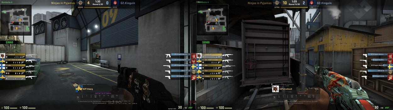 Default Strategies on T-Side: Ninjas in Pyjamas on de_train