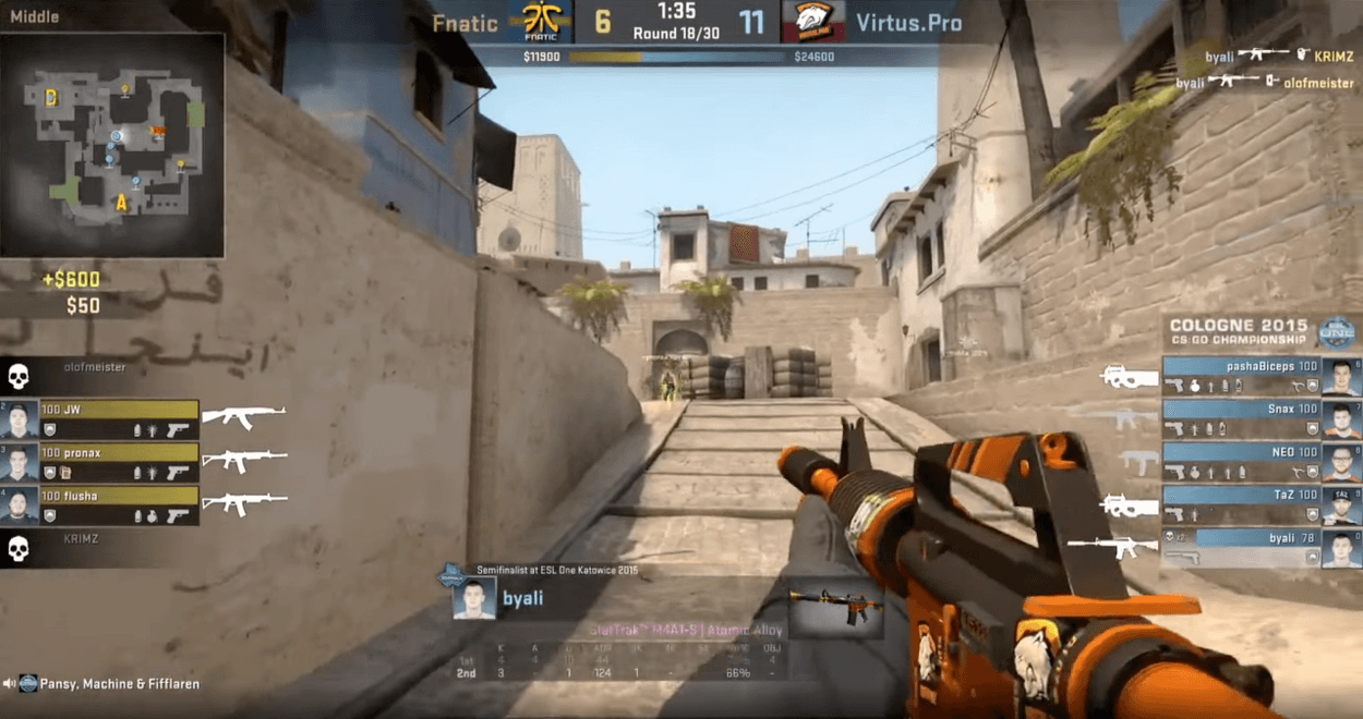 An aggressive push at the beginning of the round can often give the CTs an early advantage.