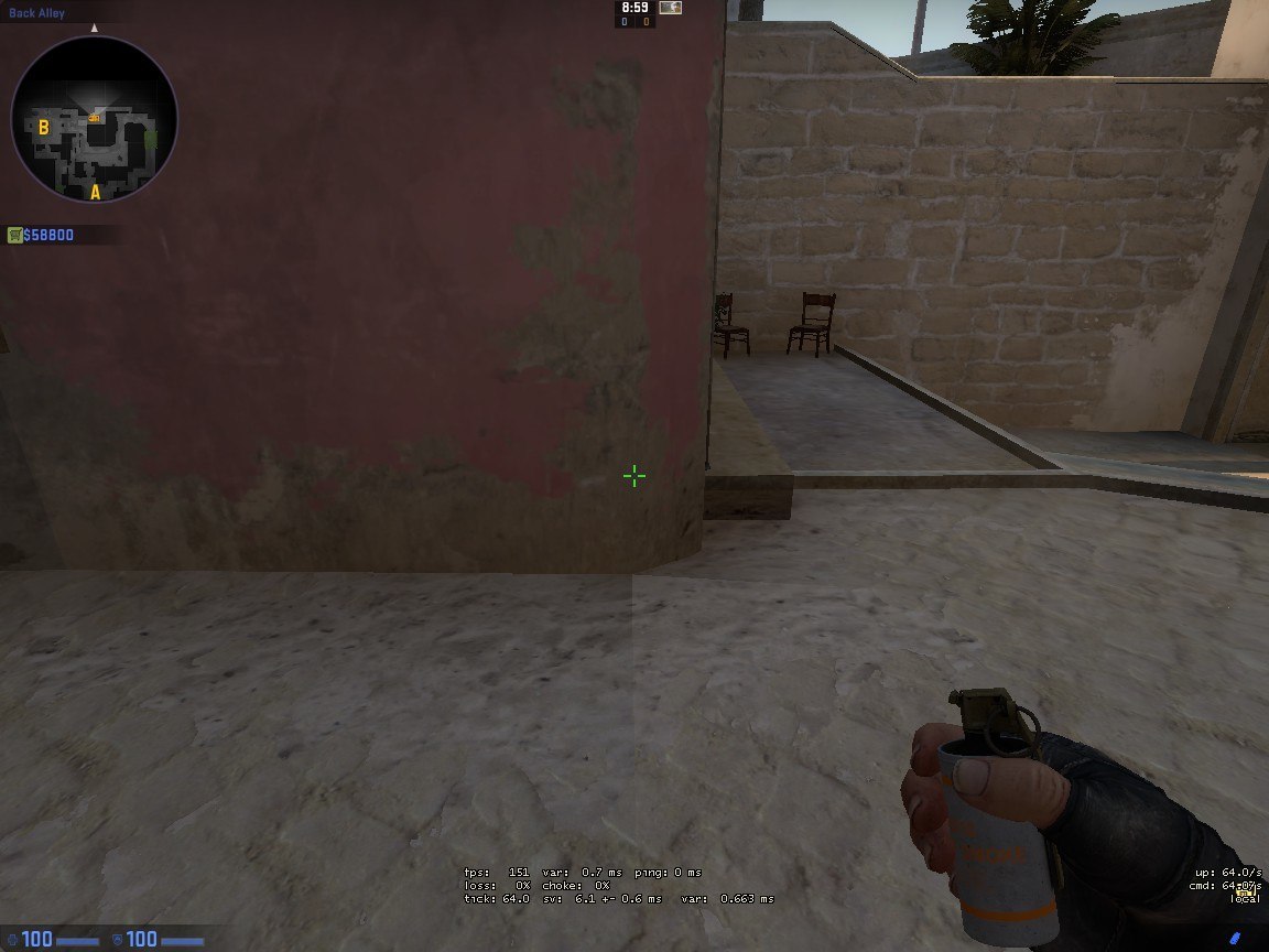 Smokes for Mid on de_mirage
