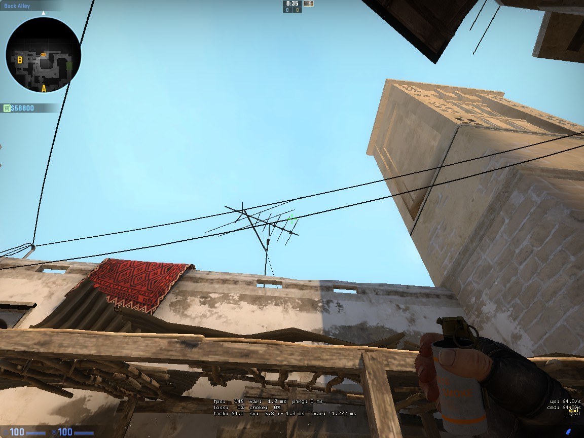 Smokes for Mid on de_mirage