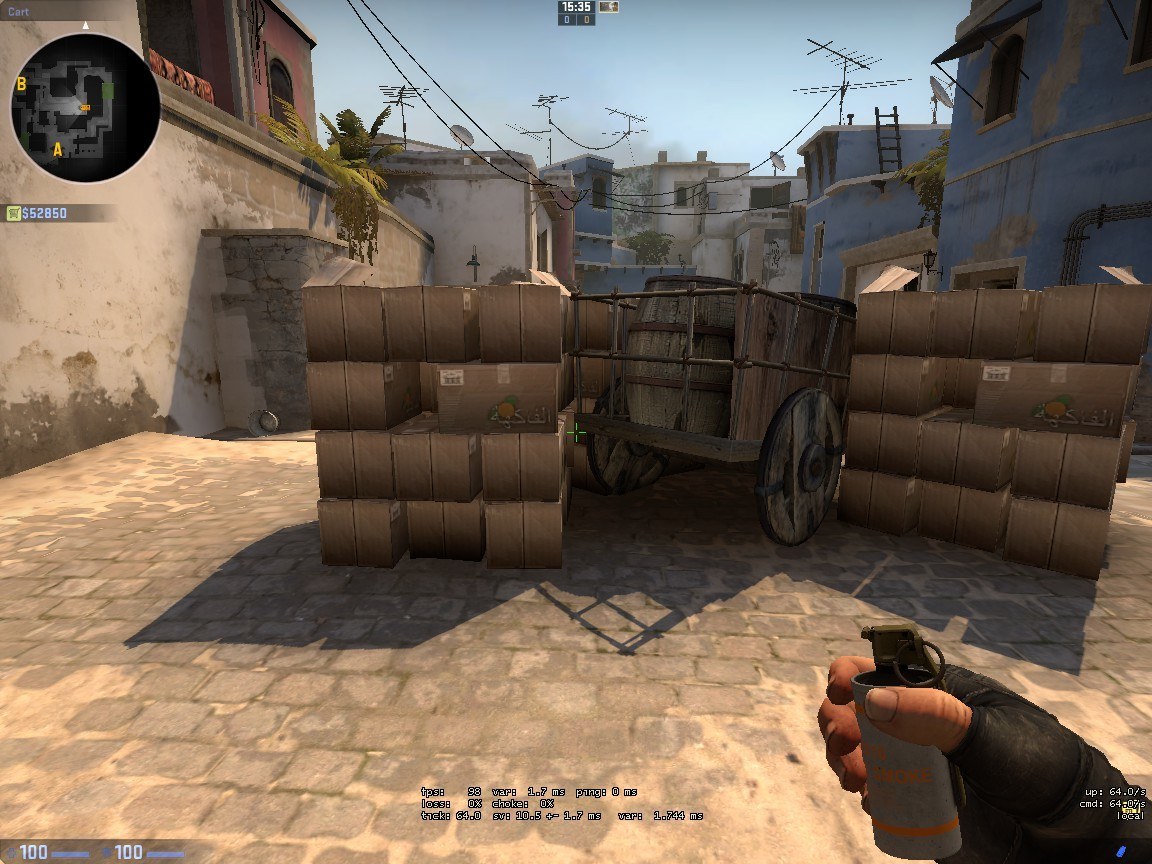 Smokes for Mid on de_mirage