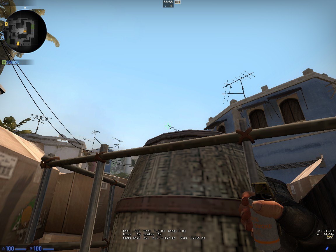 Smokes for Mid on de_mirage