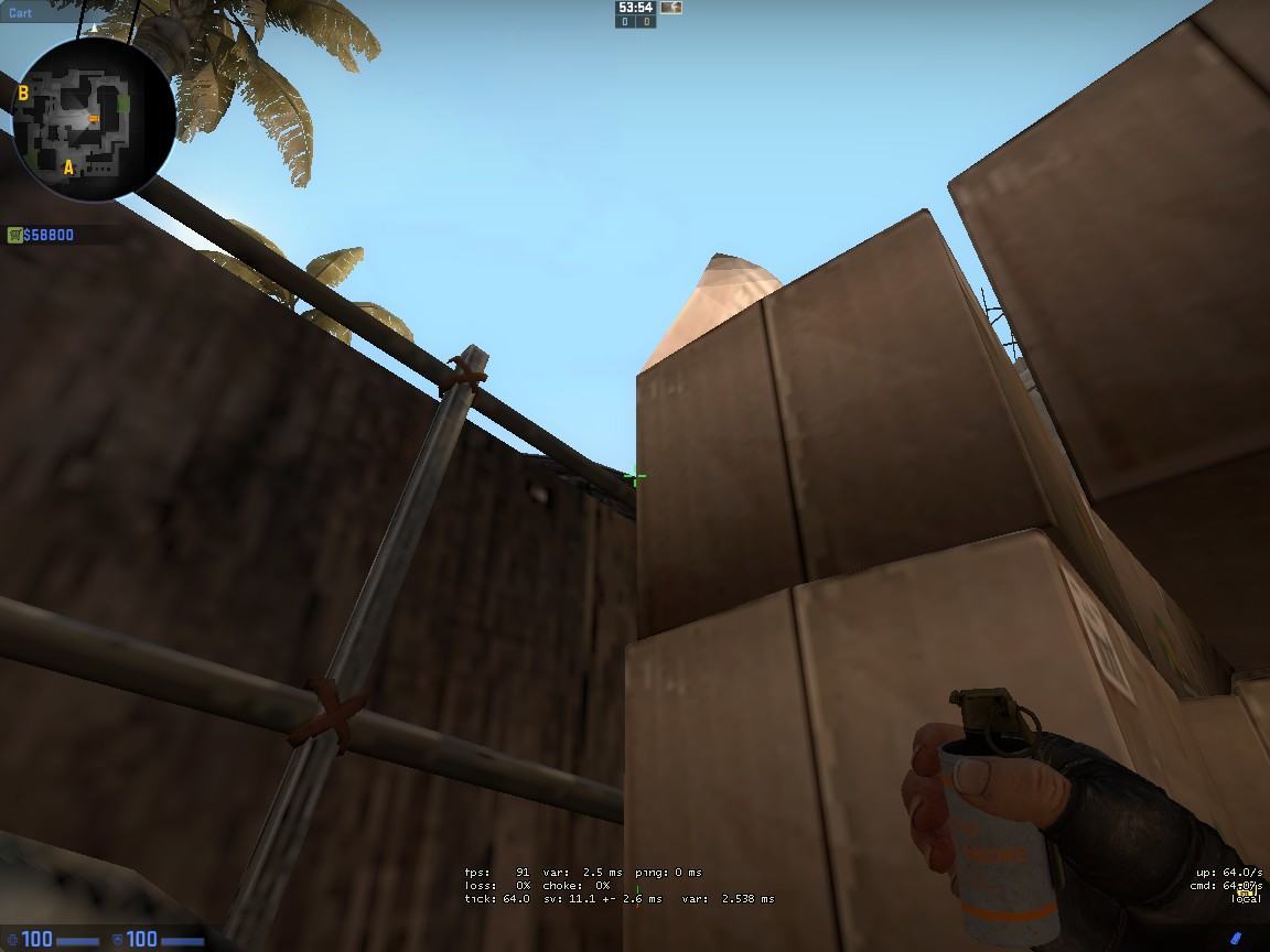 Smokes for Mid on de_mirage