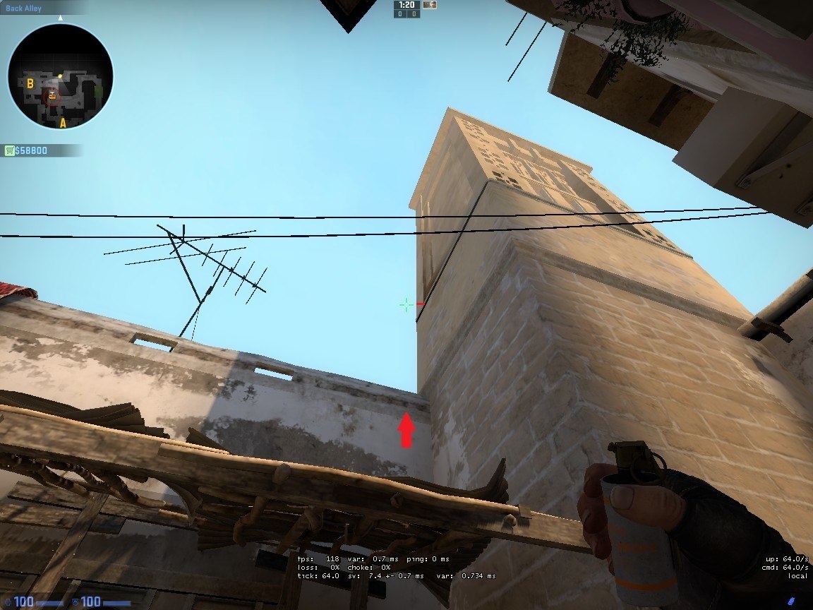 Smokes for Mid on de_mirage