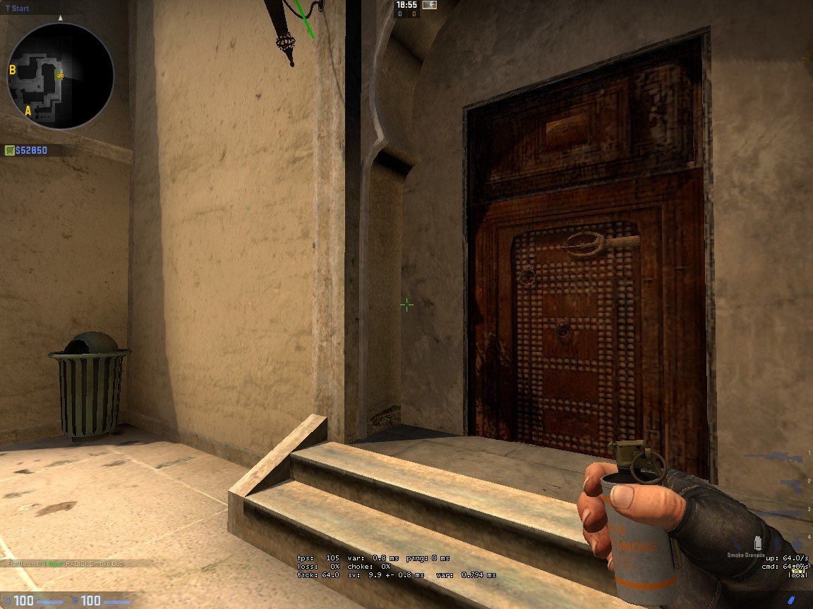 Smokes for Mid on de_mirage