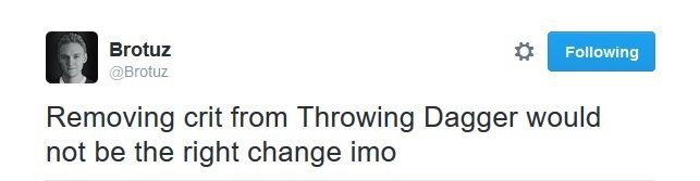 Throwing Dagger: A Balanced Weapon?