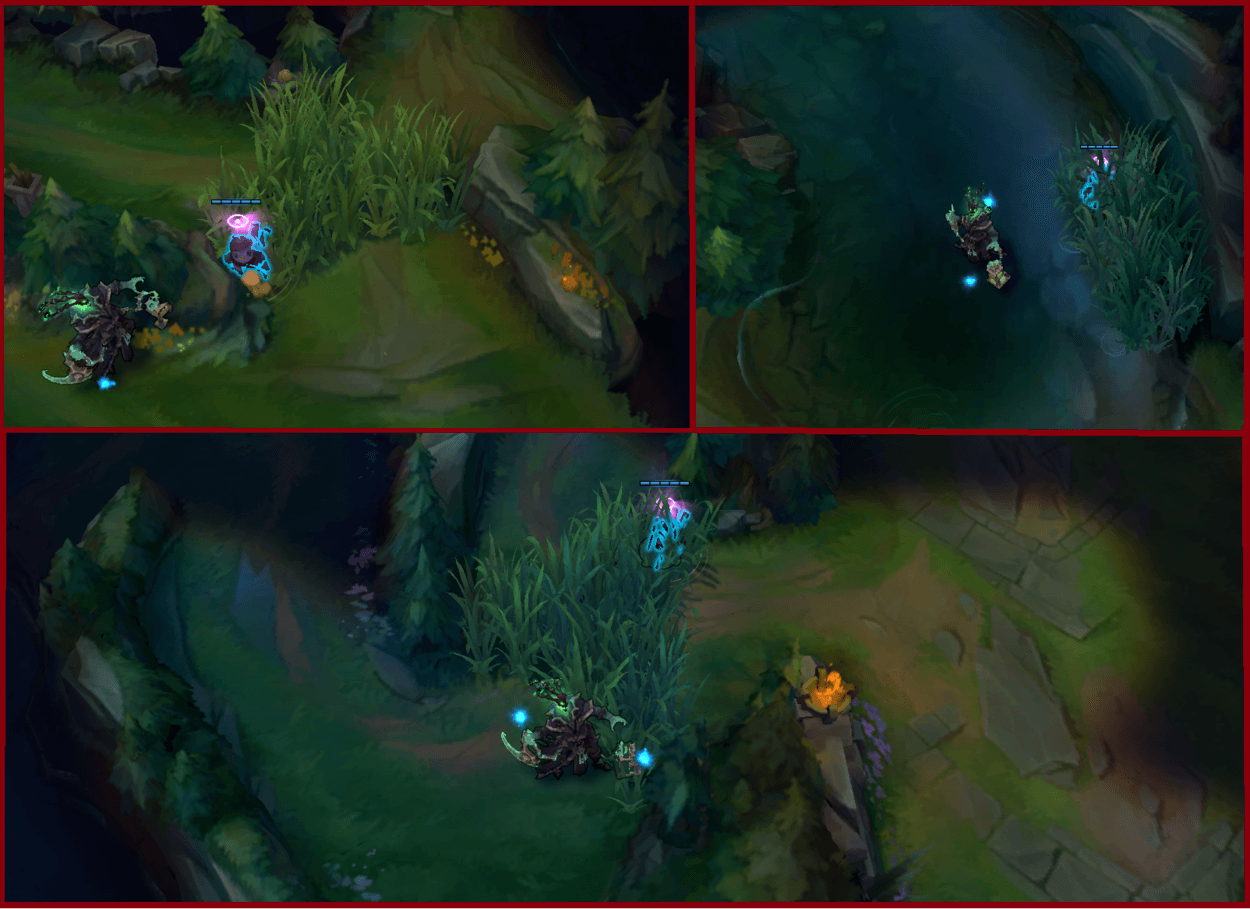 Left: Blue Side Pink Ward/Right: River Brush Pink Ward/Bottom: Red Side Tri-Brush Pink Ward