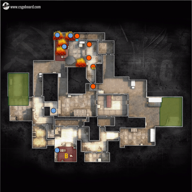 A representation of Team Acer’s infamous Firebomb on the A Bombsite on De_Cache.