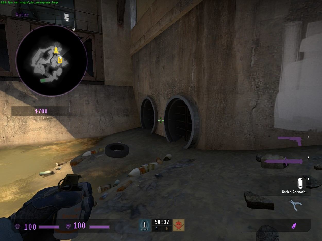 I Can't See: Places to Smoke on de_overpass