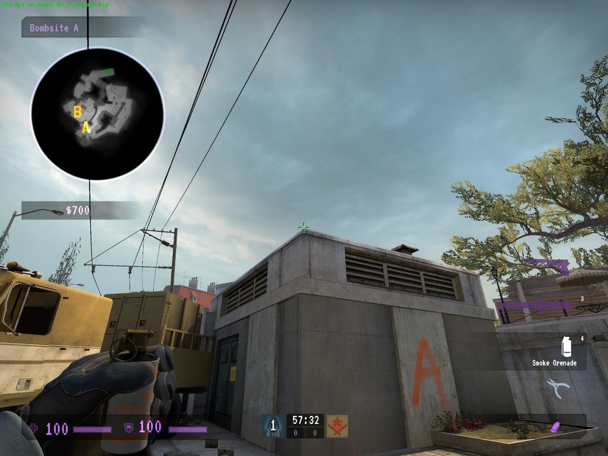 I Can't See: Places to Smoke on de_overpass