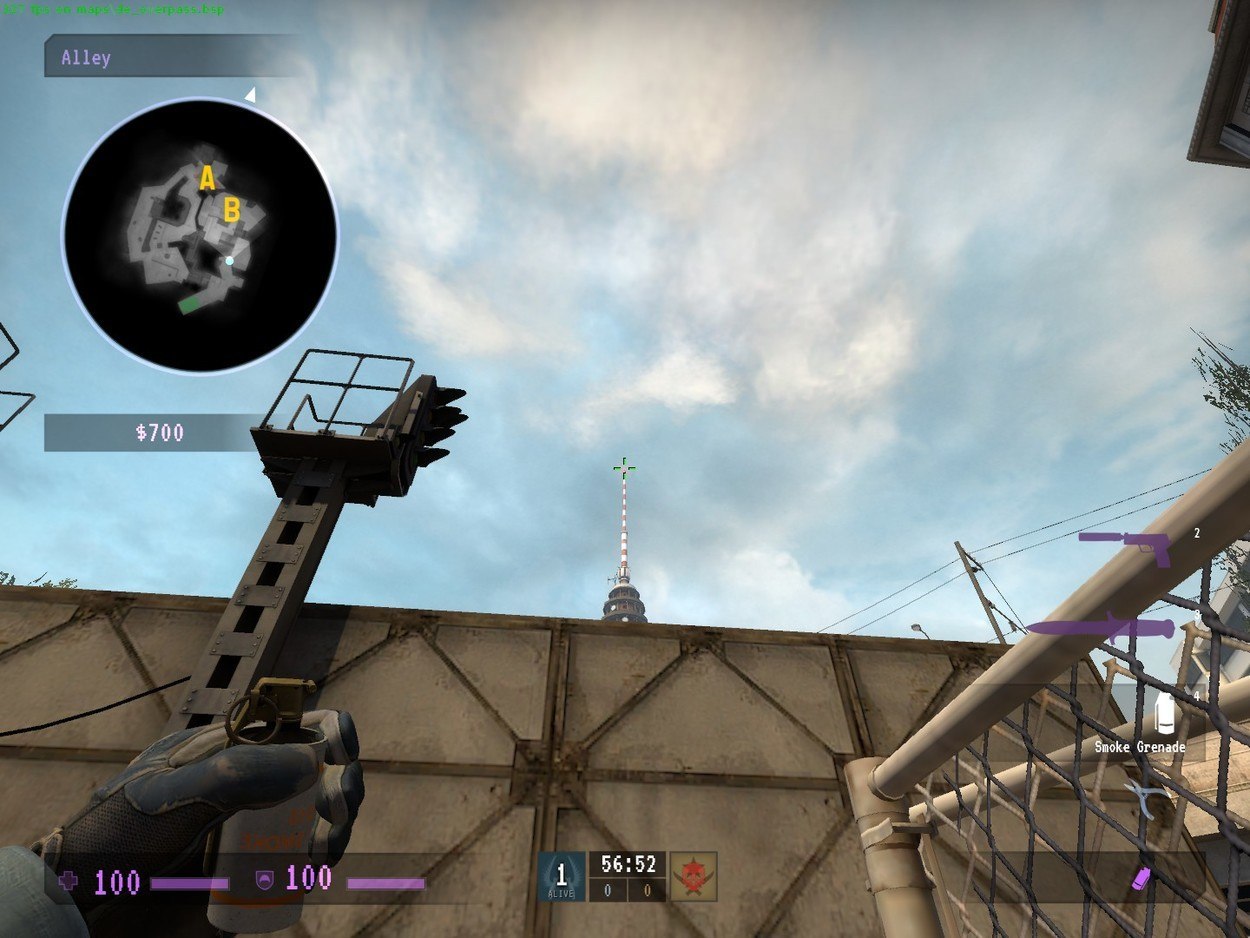 I Can't See: Places to Smoke on de_overpass