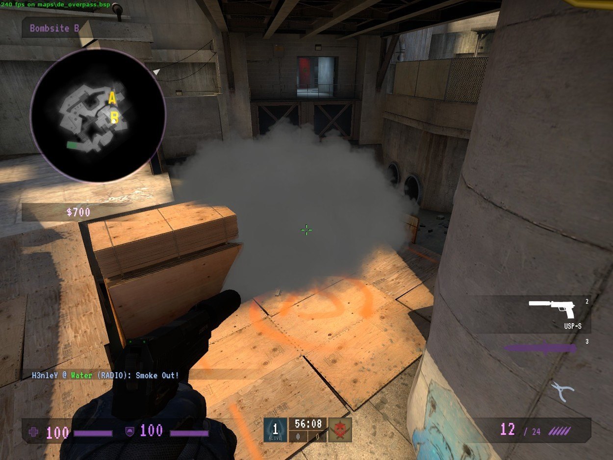 I Can't See: Places to Smoke on de_overpass