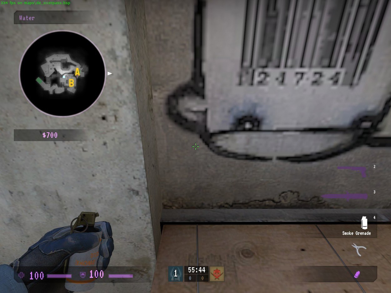 I Can't See: Places to Smoke on de_overpass