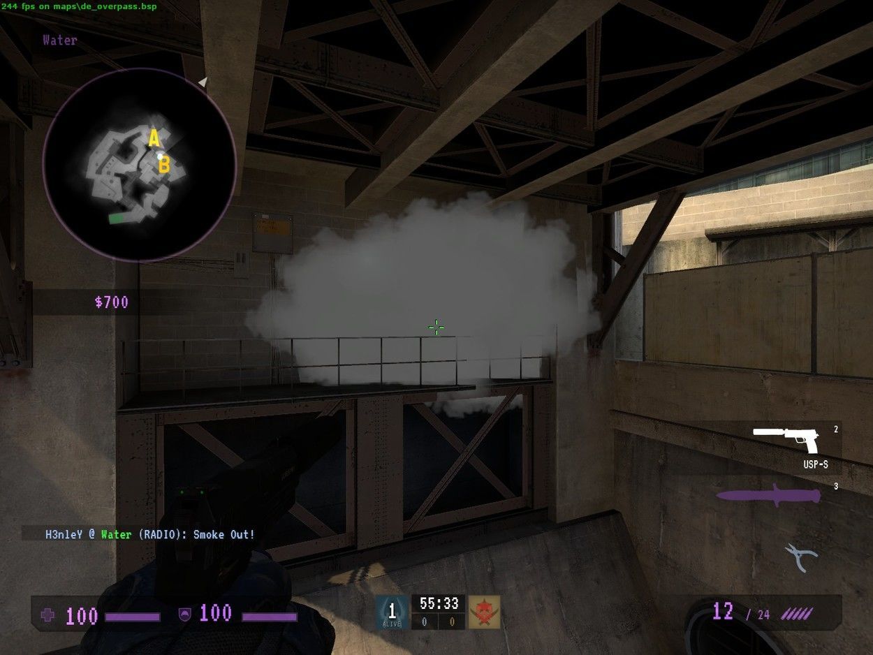 I Can't See: Places to Smoke on de_overpass