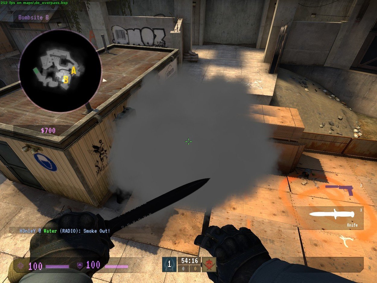 I Can't See: Places to Smoke on de_overpass