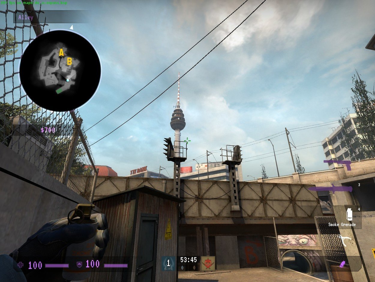 I Can't See: Places to Smoke on de_overpass