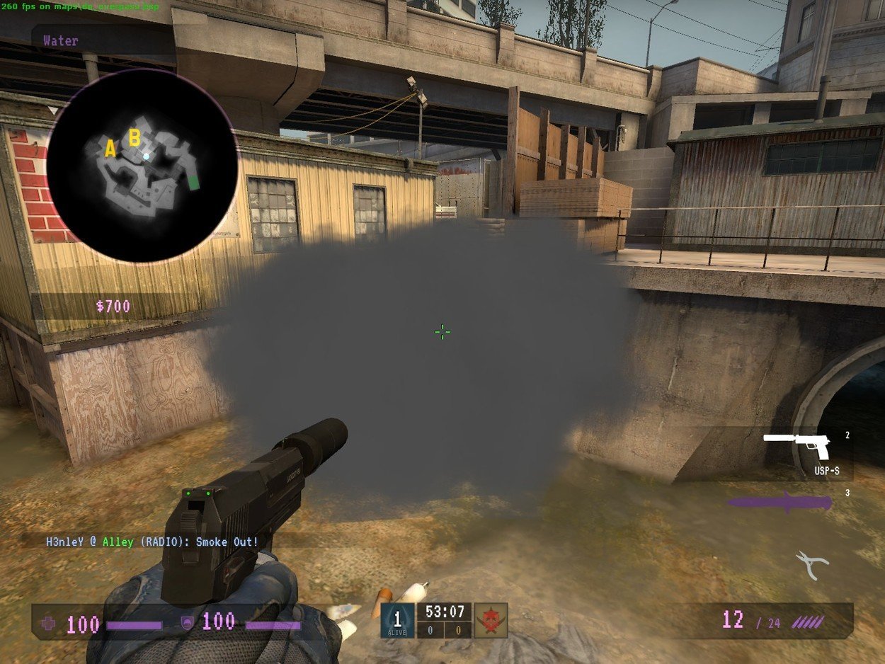 I Can't See: Places to Smoke on de_overpass