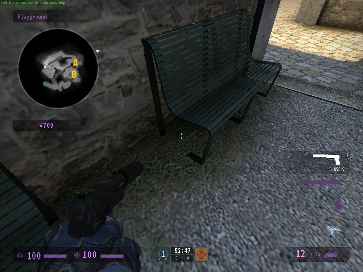 I Can't See: Places to Smoke on de_overpass