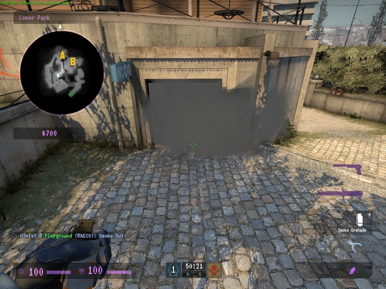 I Can't See: Places to Smoke on de_overpass