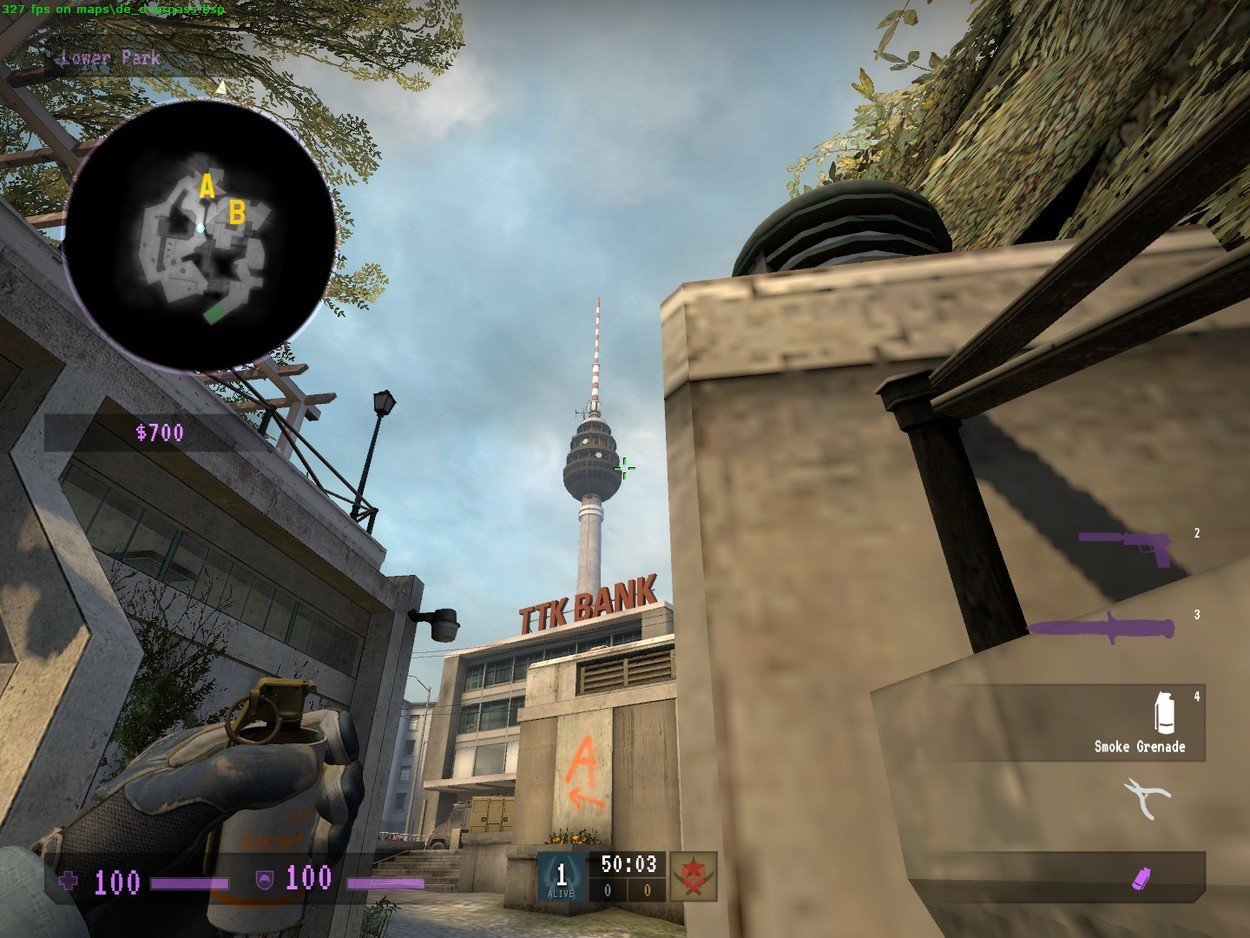 I Can't See: Places to Smoke on de_overpass