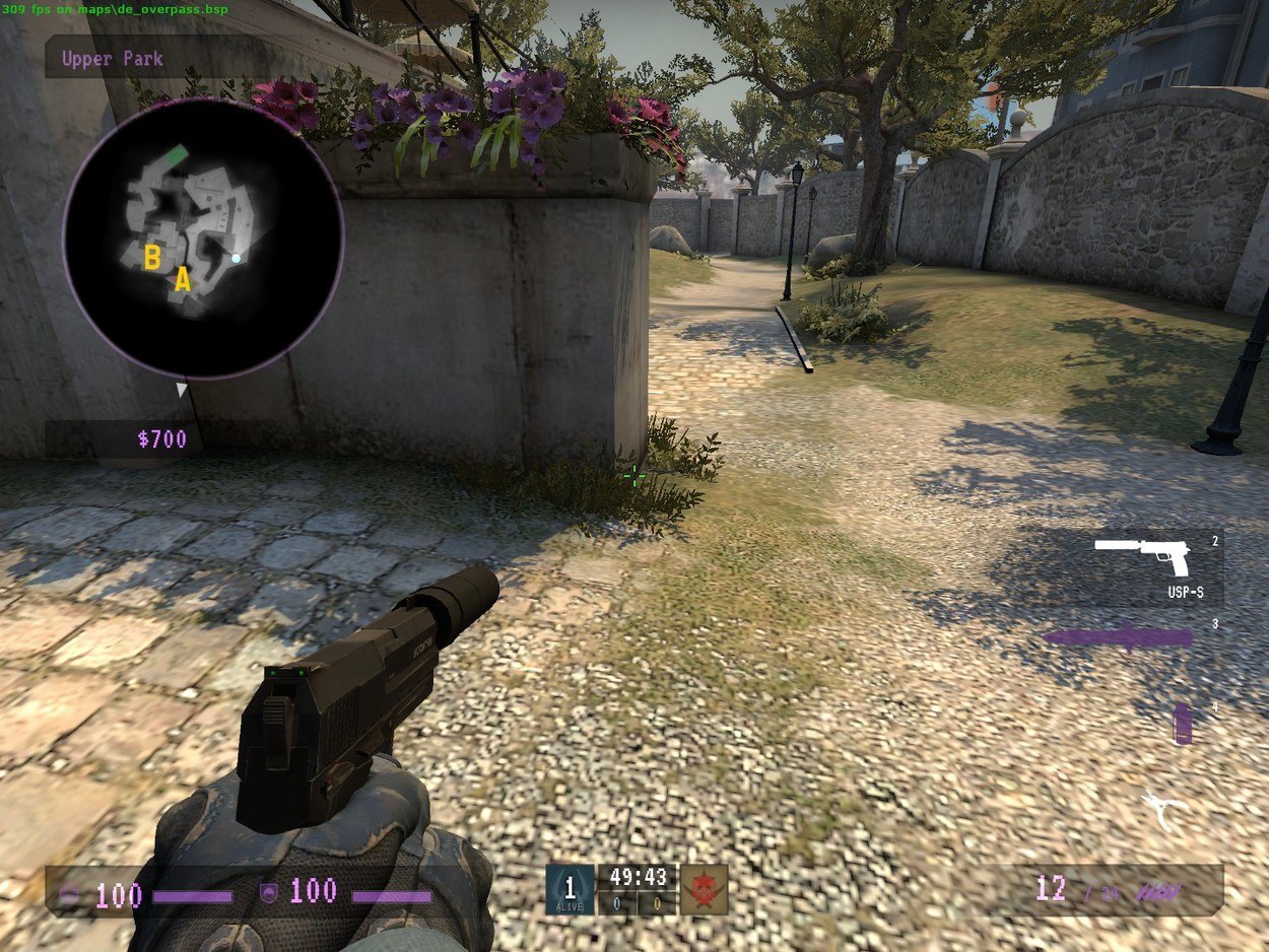 I Can't See: Places to Smoke on de_overpass