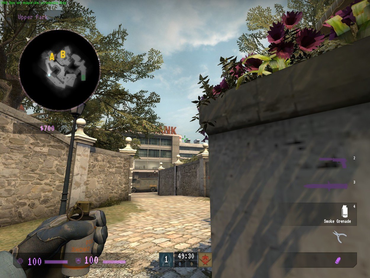 I Can't See: Places to Smoke on de_overpass