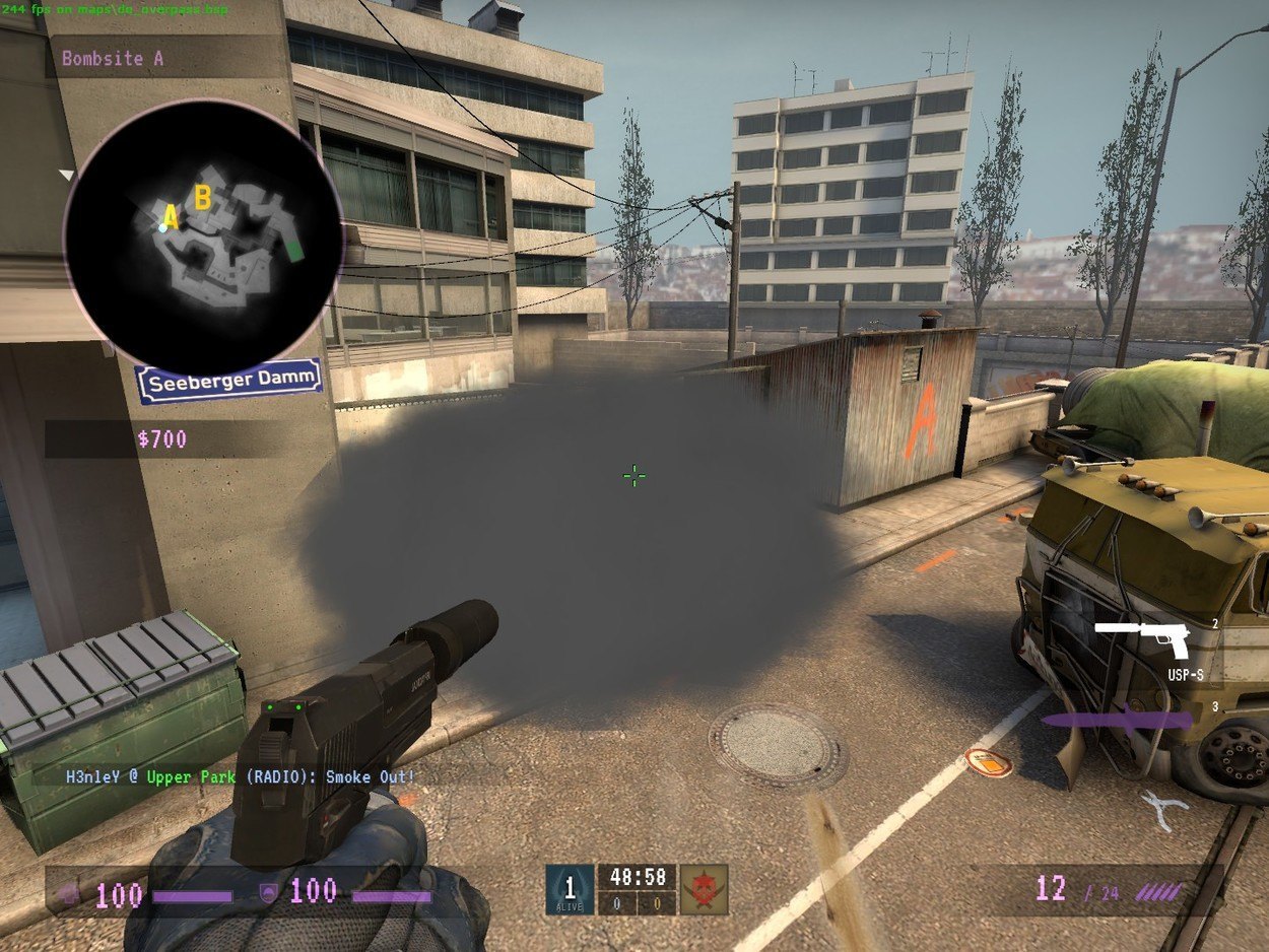 I Can't See: Places to Smoke on de_overpass