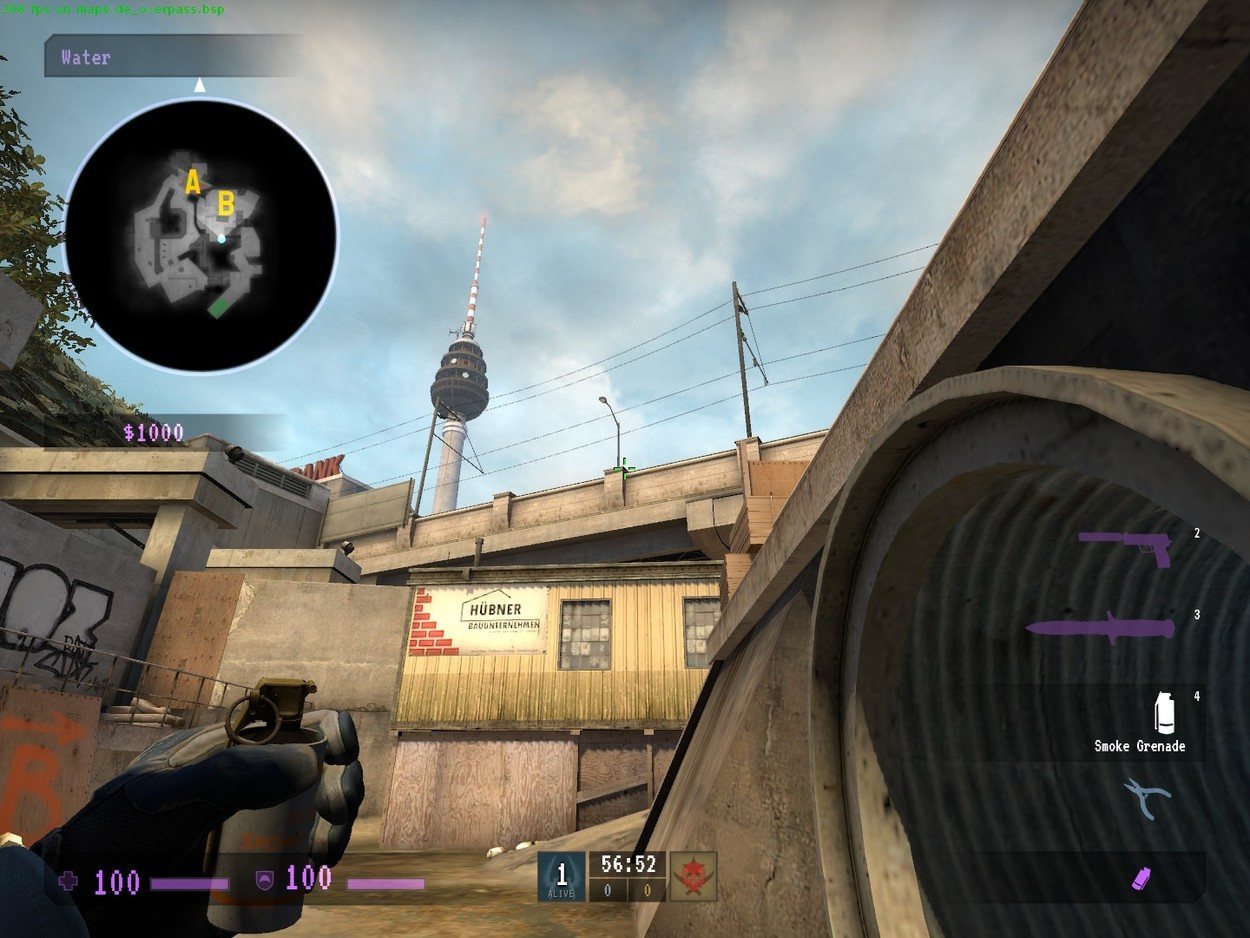 I Can't See: Places to Smoke on de_overpass
