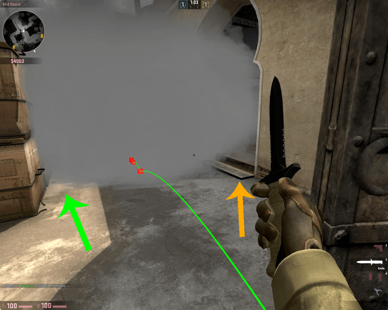 Unexpected Aggression: Pushing Middle on de_dust2 as a CT