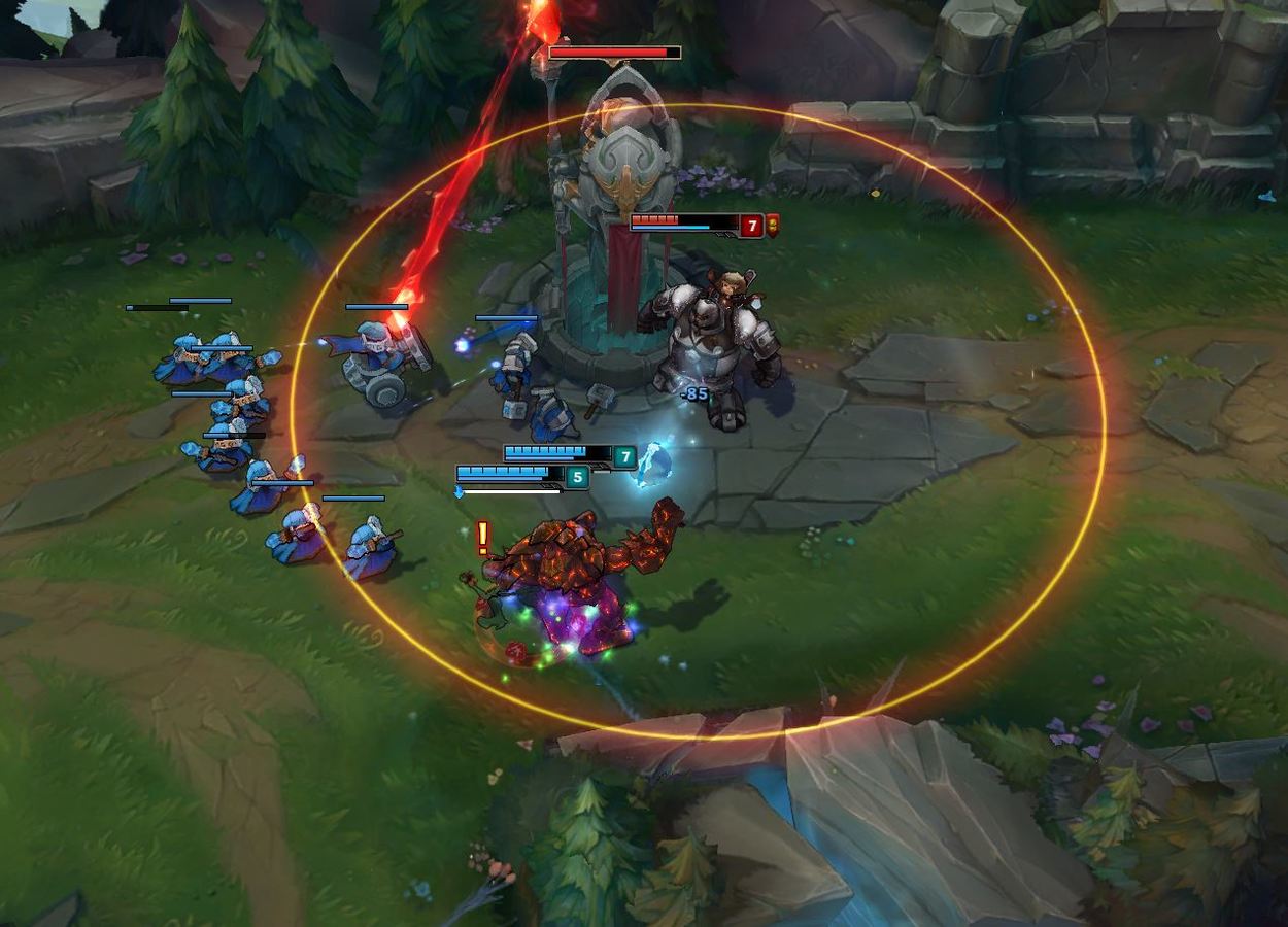 Here you can see they underestimate Nunu's potential to turn a gank around.