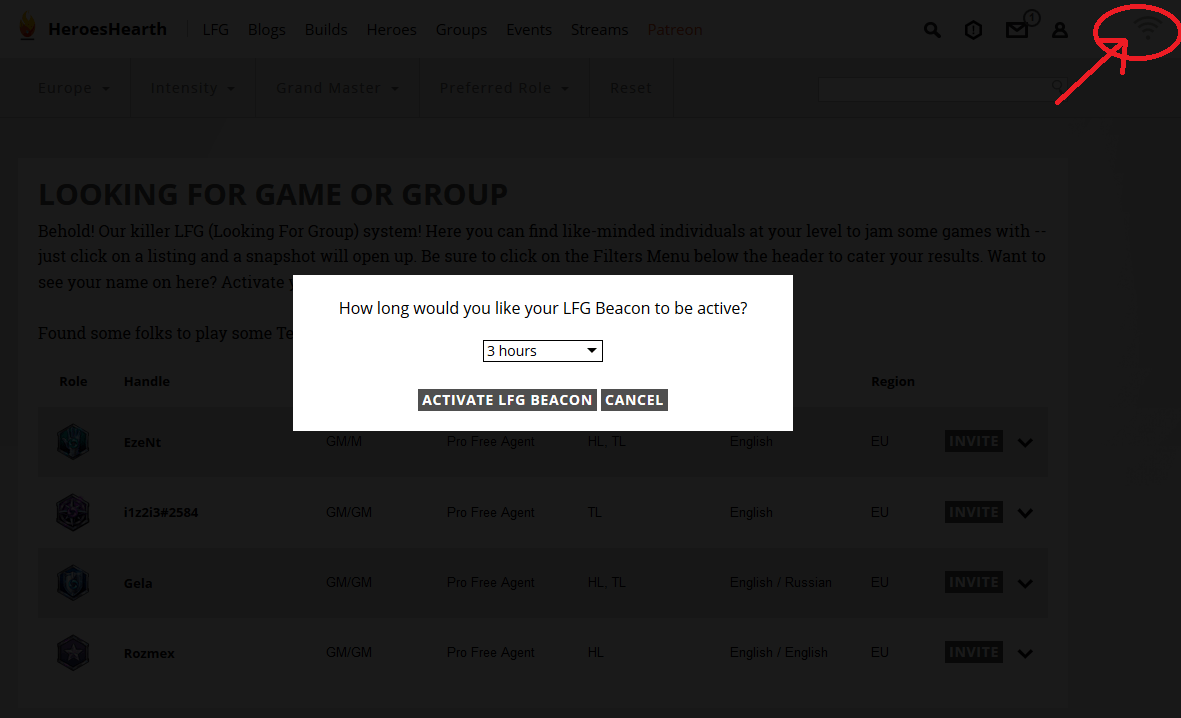 HeroesHearth Looking For Group Tool ft. Bakery