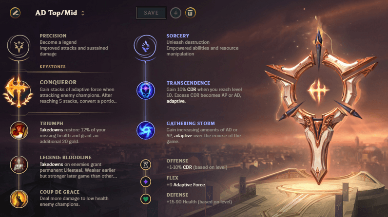 Season 9 Standard Rune Pages (Runes Reforged)