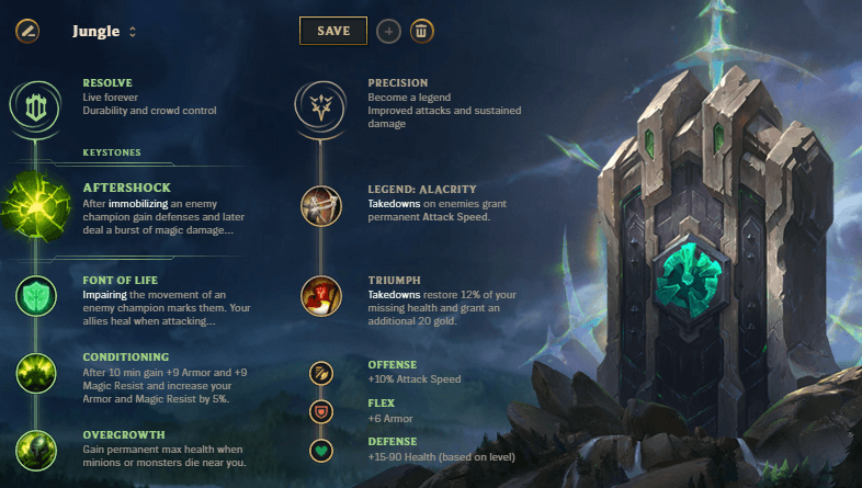 Season 9 Standard Rune Pages (Runes Reforged)