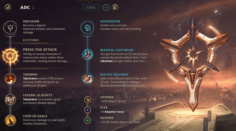 Season 9 Standard Rune Pages (Runes Reforged)