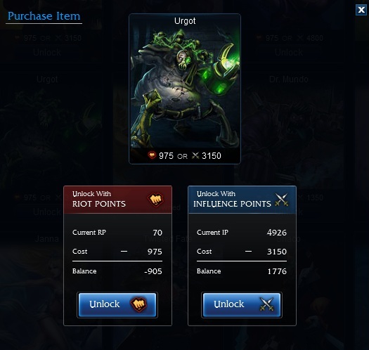 Trying and Buying New Champions
