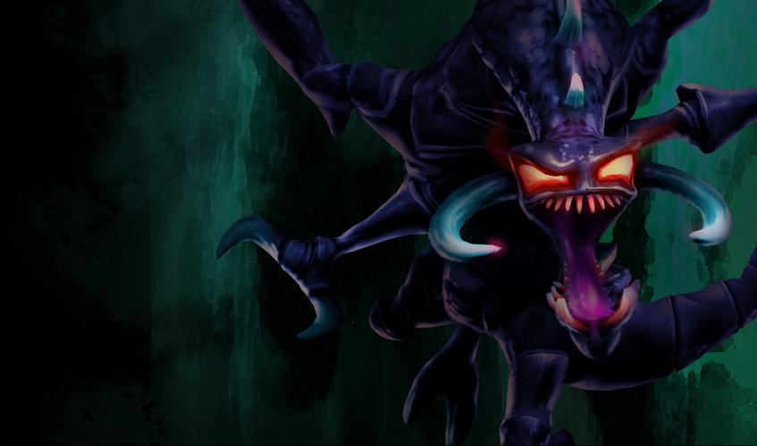 Cho'Gath shows off his razor sharp teeth!