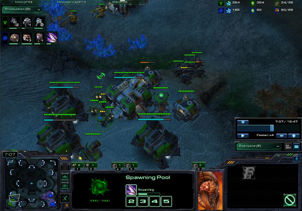 Roaches doing damage and droning behind attack