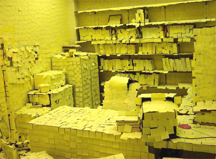 Post-it note hell Post-it note hell
