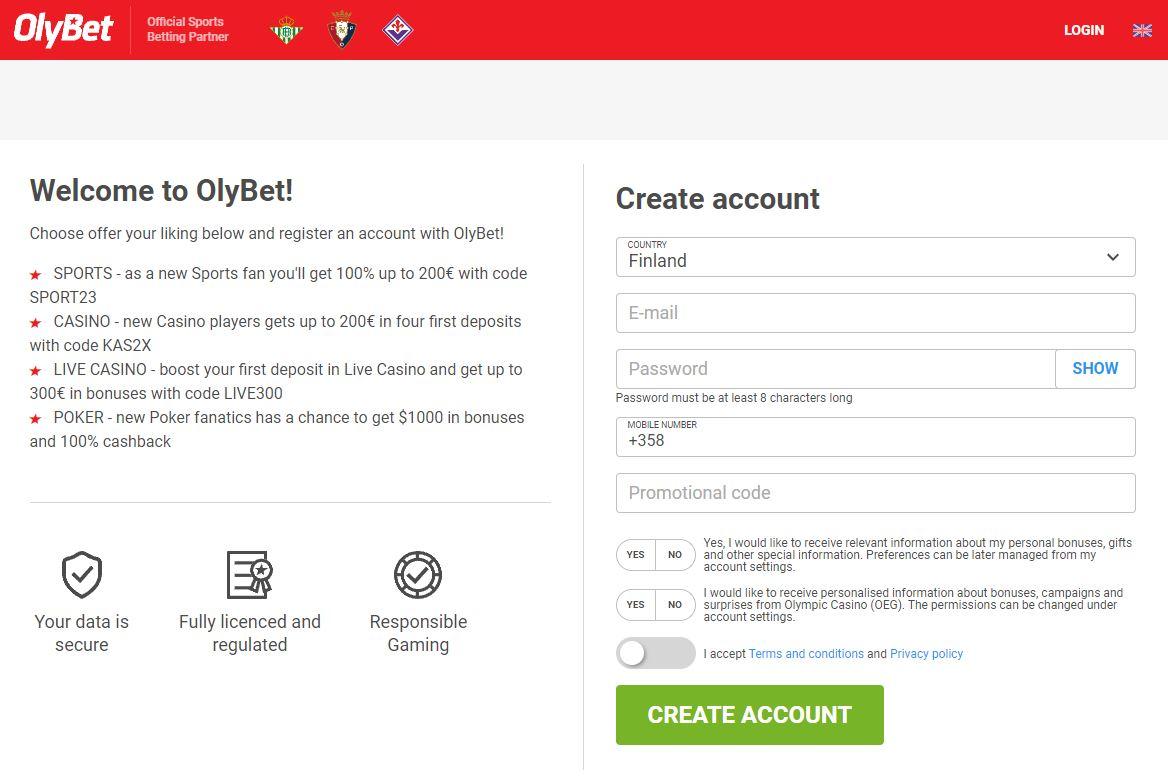 olybet-регистрација