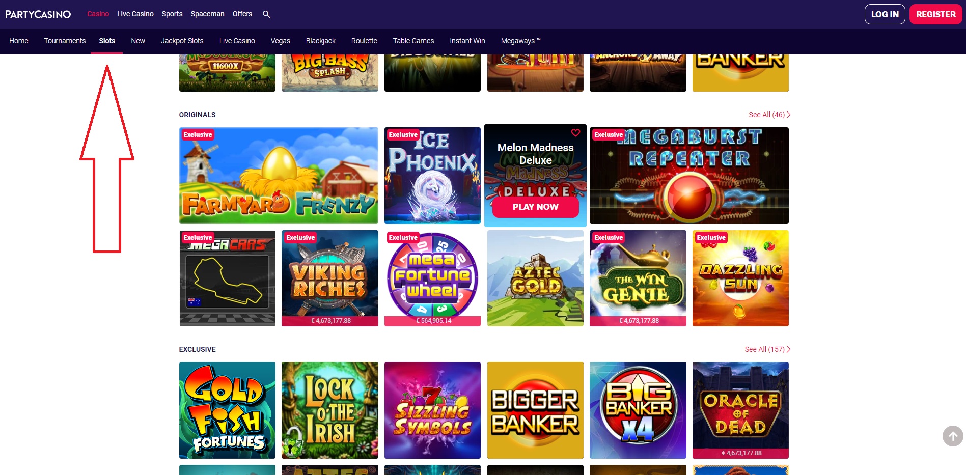 party casino slots